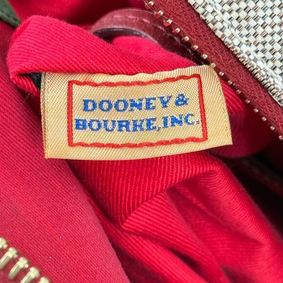 Dooney and Bourke Florentine Jacquard The Smith Bag Large in Red Monogram - Picture 8 of 16